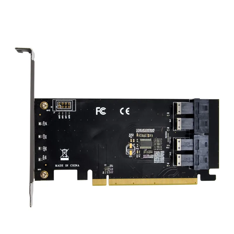 IRD-NVME16E-568, placa nvme u.2 sff-8643, 4 portas — foto 2 de 7
