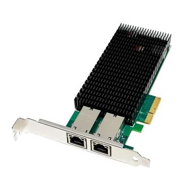 IRD-PCI4E-7298, placa de rede 10gbe rj45 poe, 2 portas
