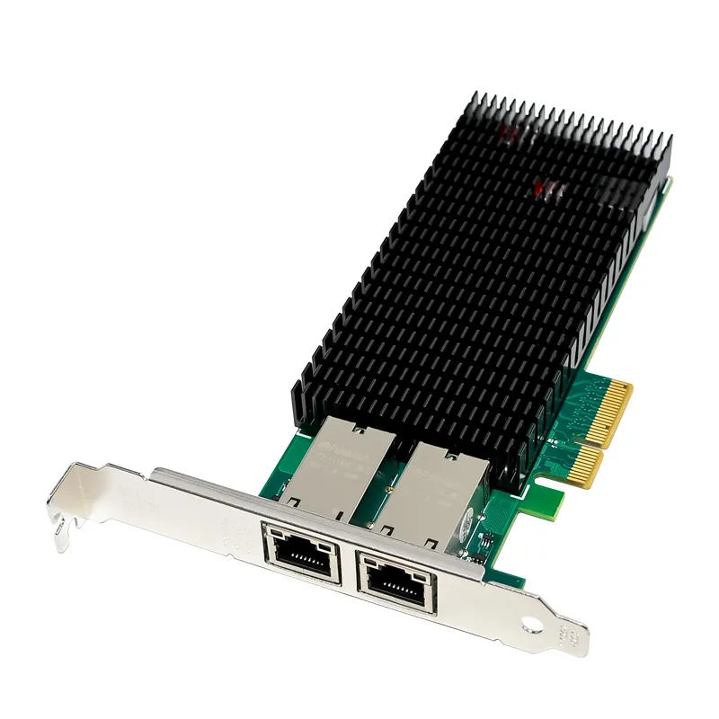 IRD-PCI4E-7298, placa de rede 10gbe rj45 poe, 2 portas