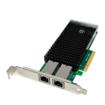 IRD-PCI8E-7335, placa de rede 10gbe rj45 poe, 2 portas